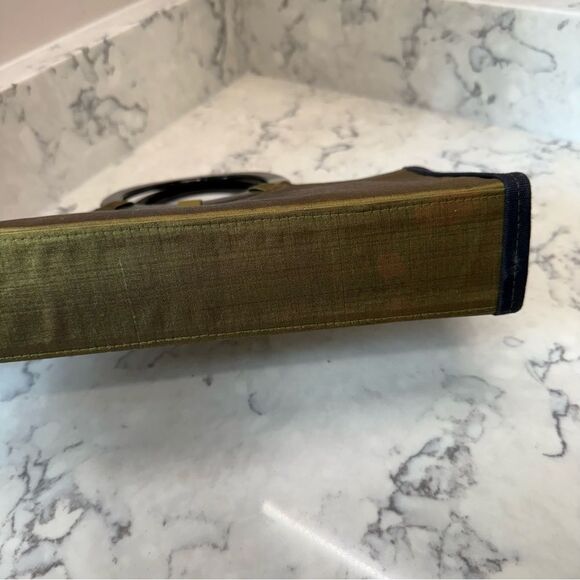 Shira leah vintage Elegant Olive Green Handbag with Circular Handle - Picture 7 of 10